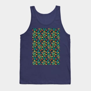 Night Summer Red and Green Colors Apple Fruit Pattern Tank Top